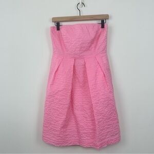 J Crew Pink Strapless Cotton Dress, 6